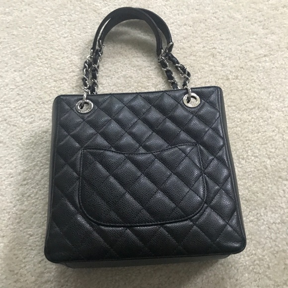 Discontinued Chanel PST Black Caviar Leather SHW - Picture 2 of 8